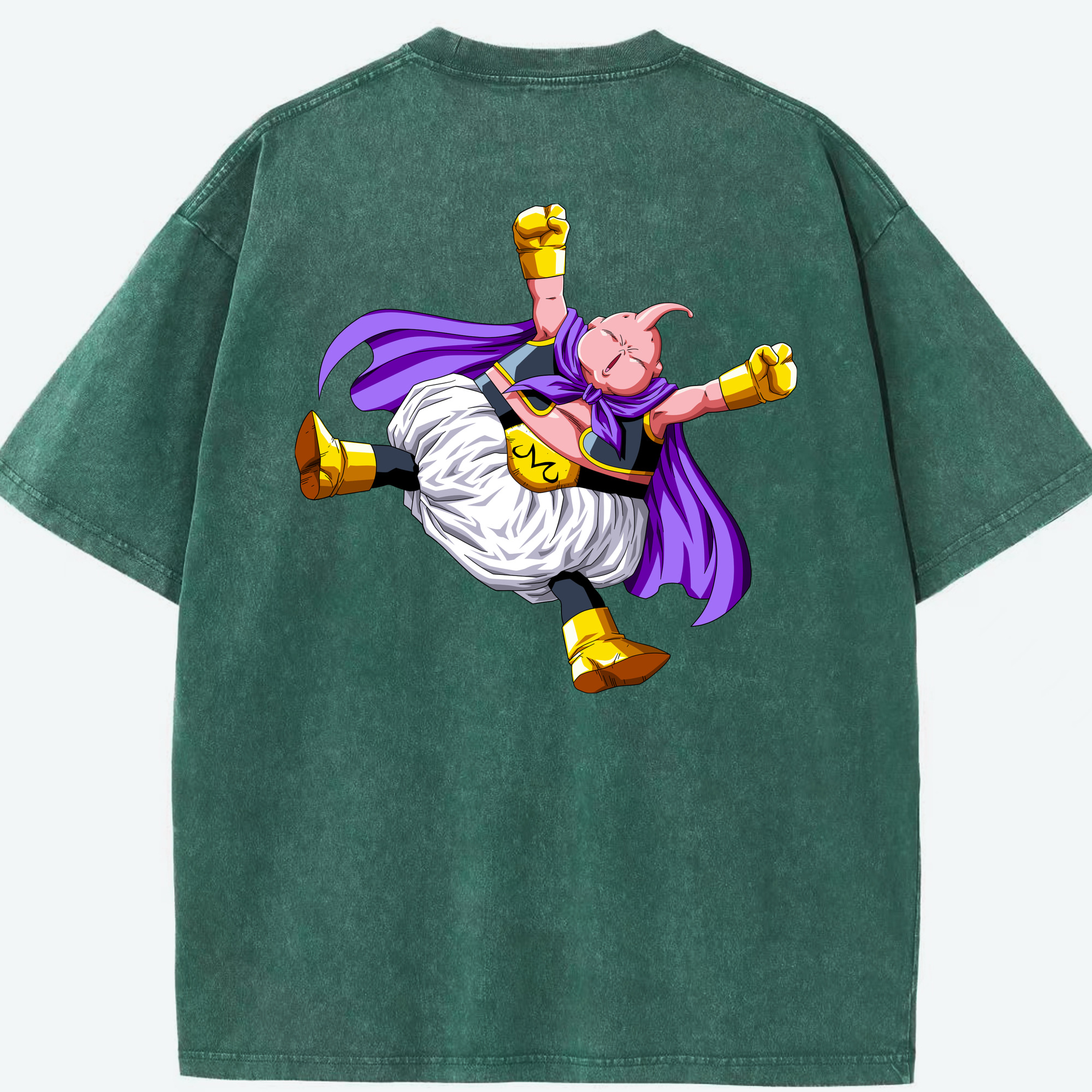 ドラゴンボール 魔人ブウ DRAGON BALL Majin Buu 綿100% ヴィンテージ風 半袖Tシャツ（背面プリント）